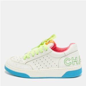 RARE Chanel Neon Sneakers - Blue Pink Yellow 37 with box